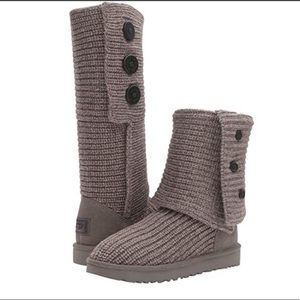 Gray Knit UGGs